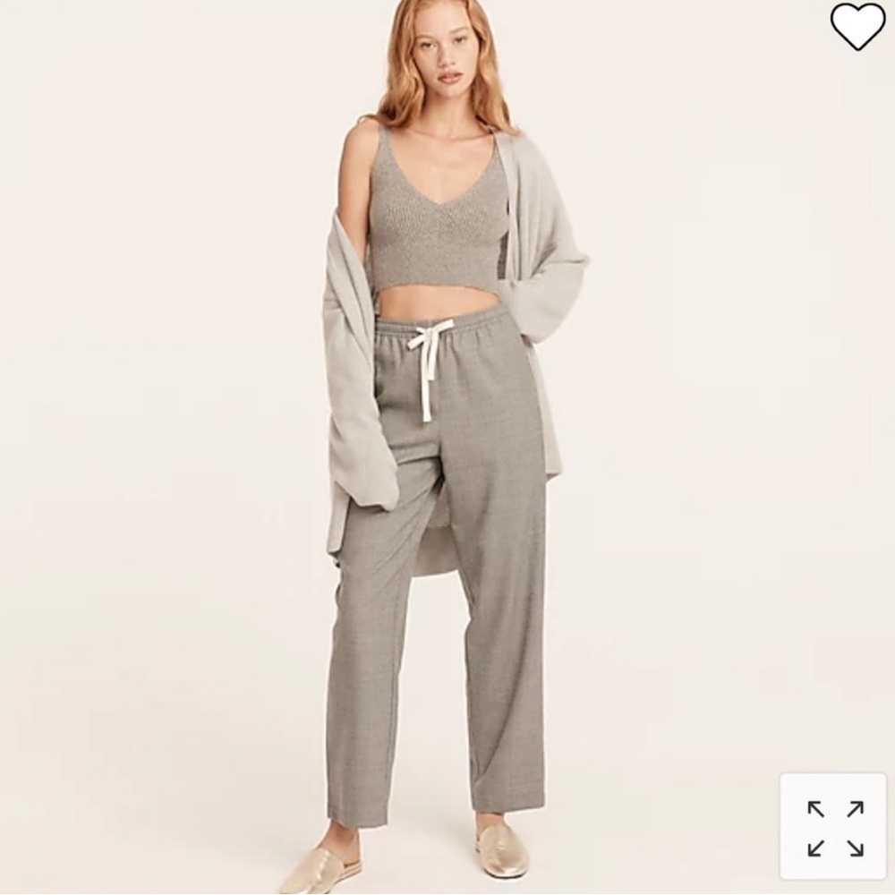 J. Crew Pull on straight leg wool pants 10 tall